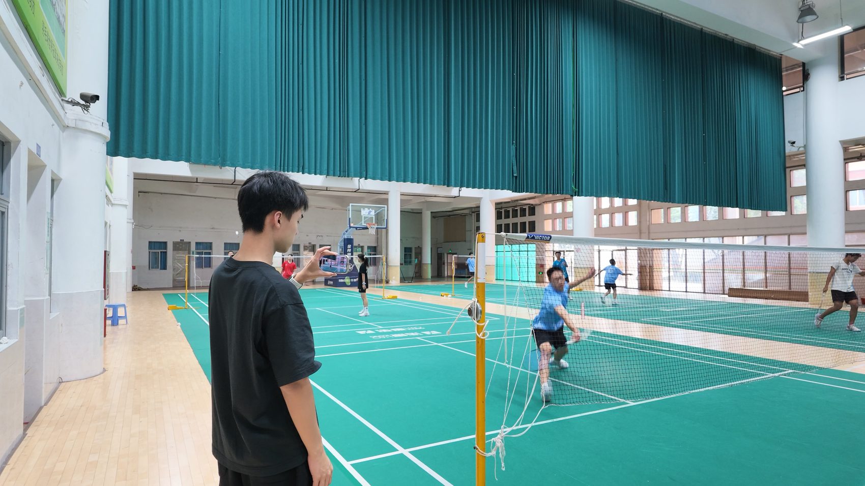 Collecting training data courtside with a phone