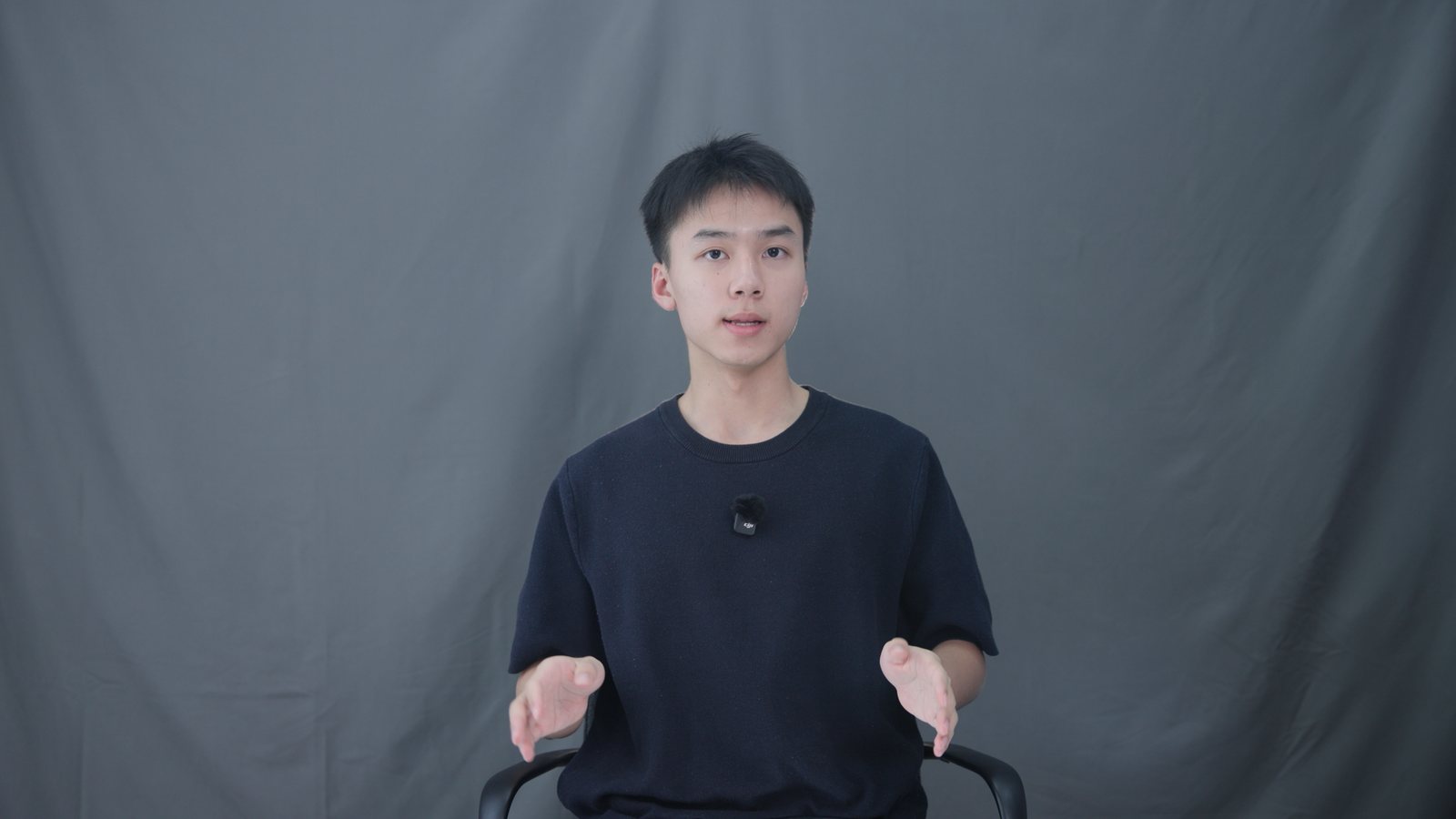 Kyle talking about the project to camera